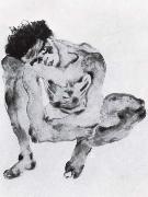 Crouching figure, Egon Schiele